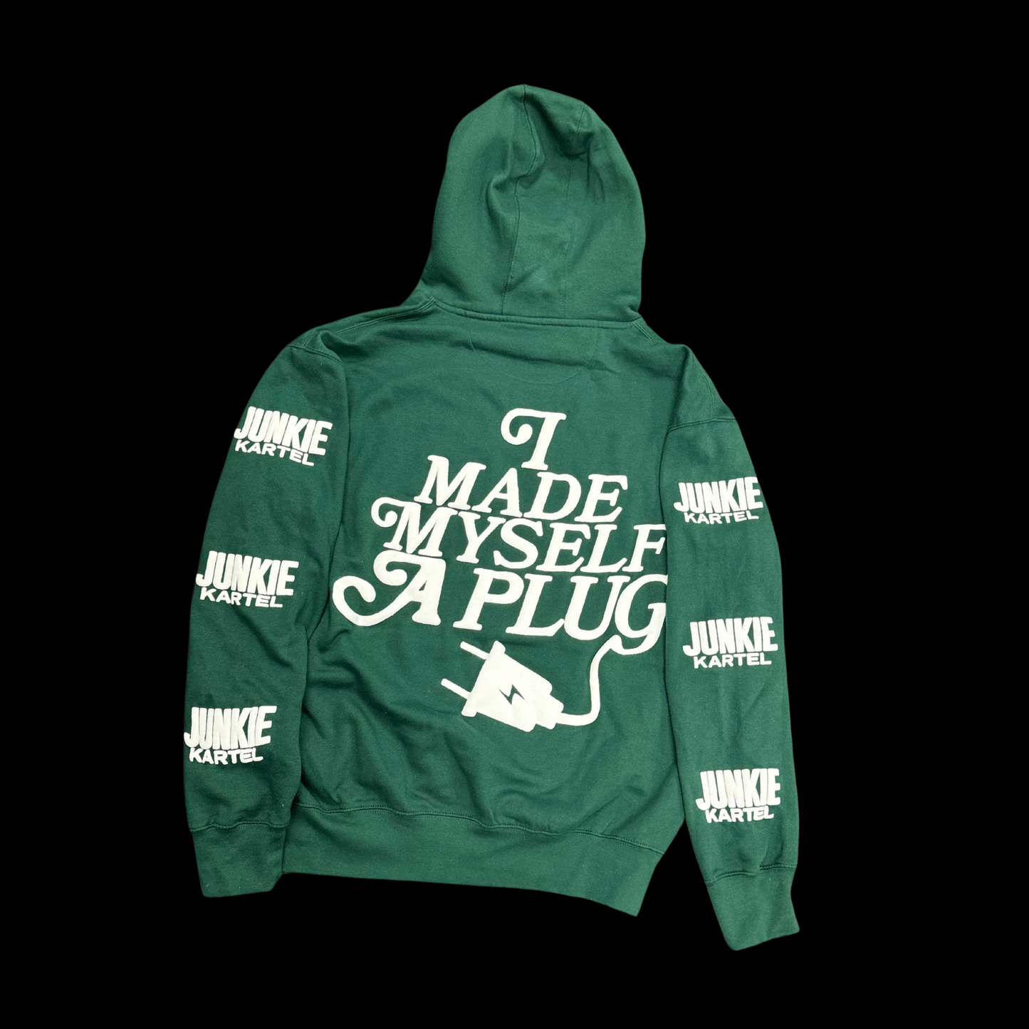 JUNKIE KARTEL MOTION PLUG GREEN HOODIE