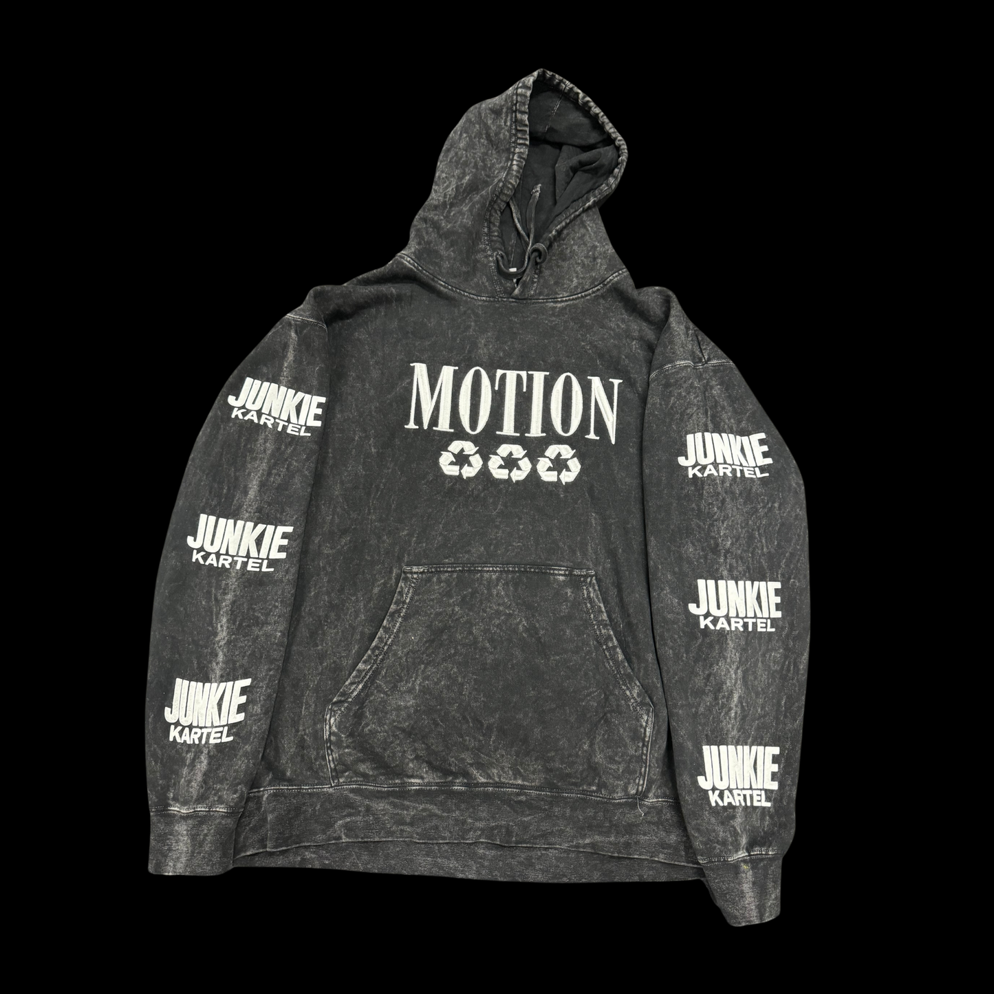 JUNKIE KARTEL MOTION HOODIE ACID WASH