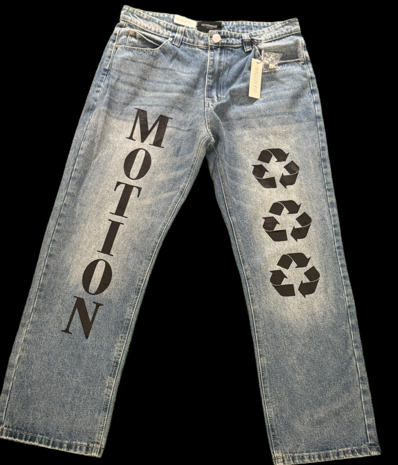 INDIGO 501 BAGGY MOTION JEANS BLACK INK
