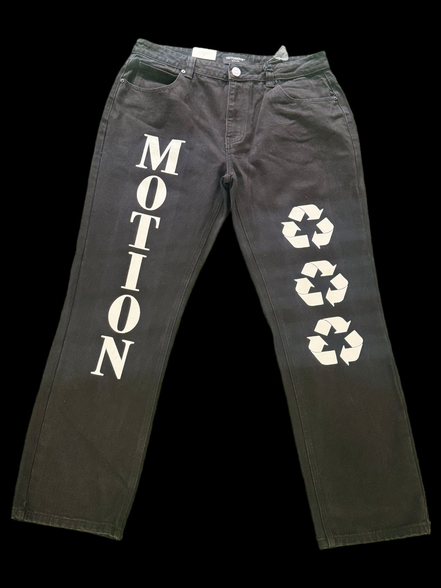 ALL BLACK 501 BAGGY MOTION JEANS