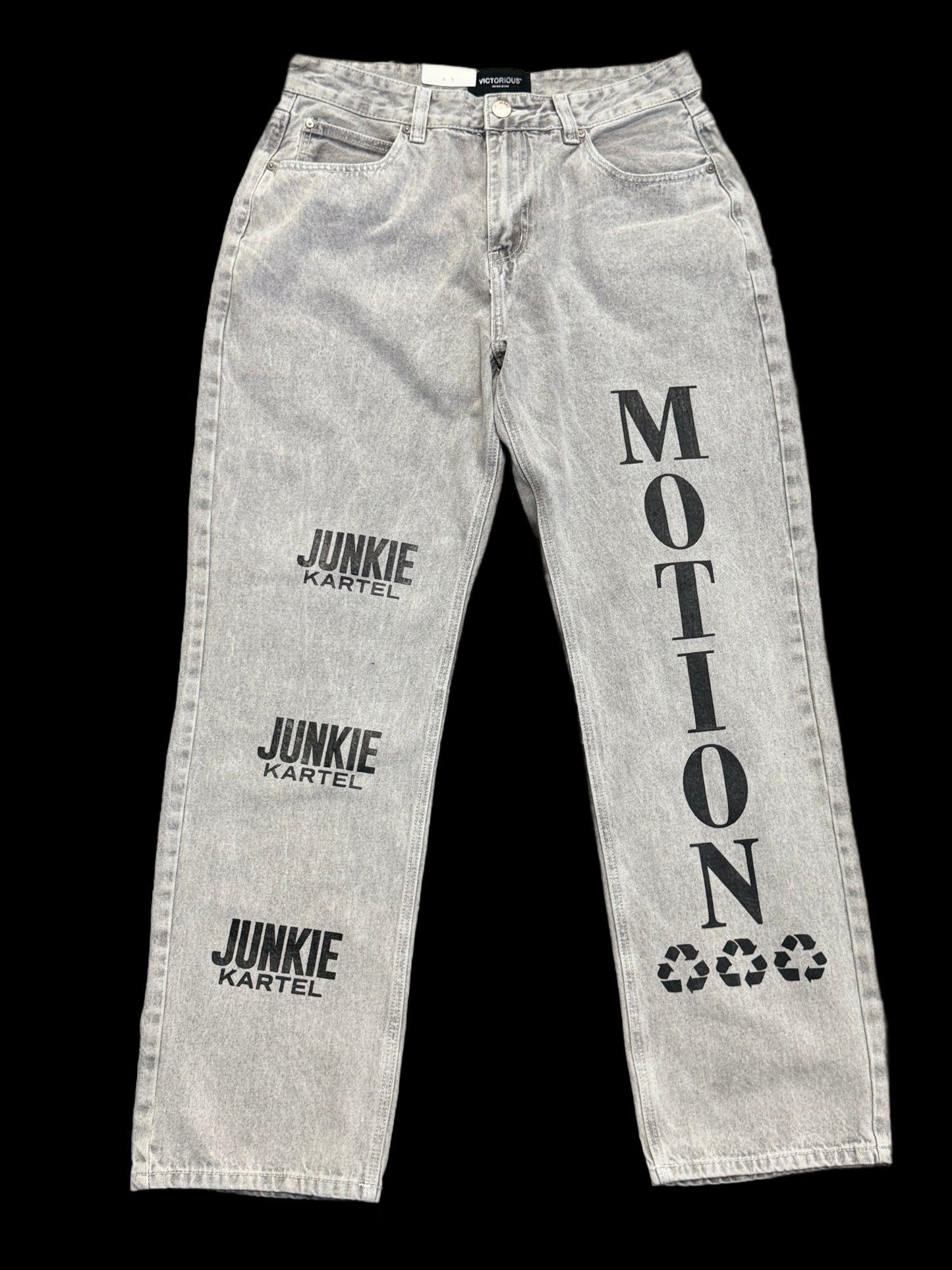 GREY 501 BAGGY MOTION/JUNKIE KARTEL JEANS