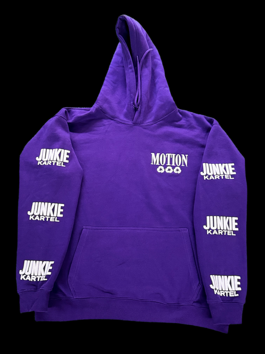 PURPLE EMBROIDERY HOODIE