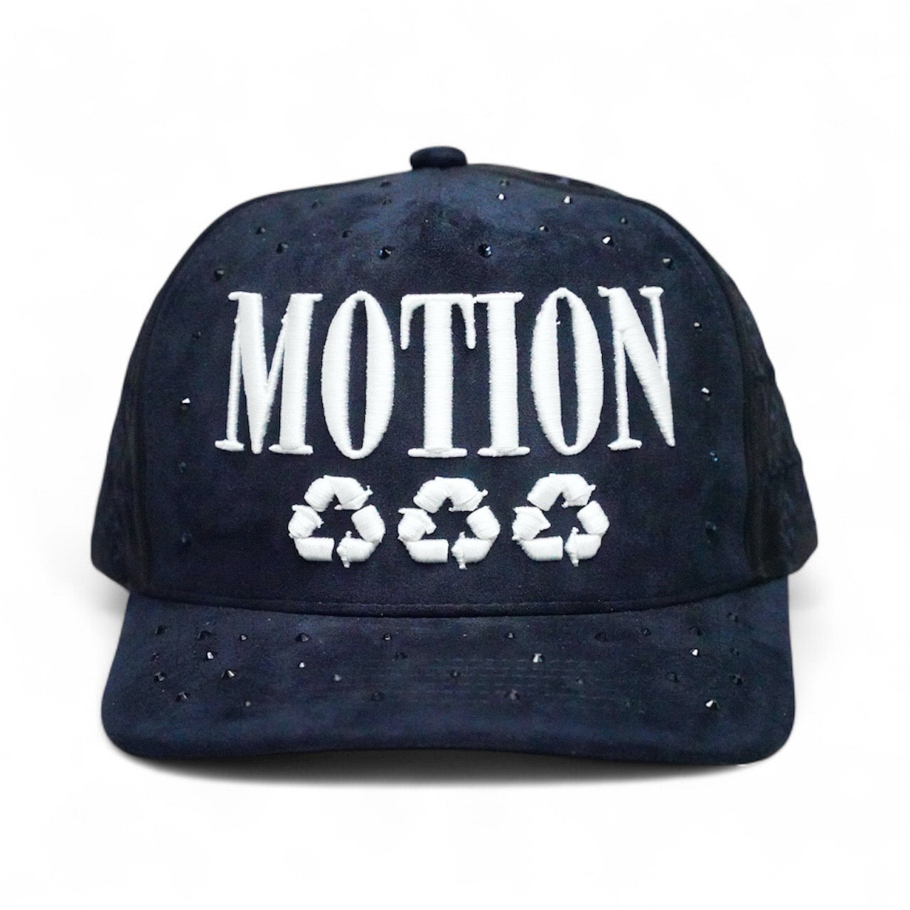 Navy Blue Rhinestone Chrome