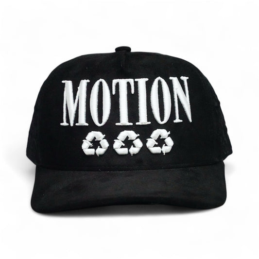 Black Chrome Suede Hat