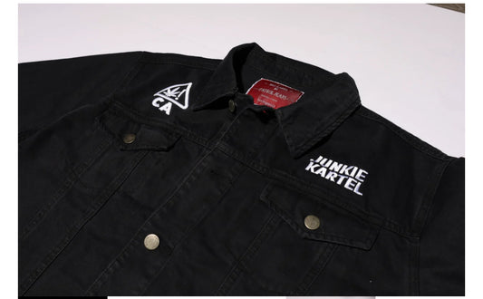 JUNKIE KARTEL CLASSIC BLACK JEAN JACKET