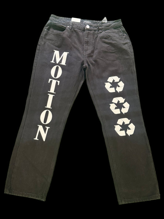 ALL BLACK 501 BAGGY MOTION JEANS