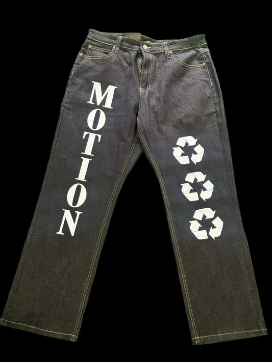 BLACK 501 BAGGY MOTION JEANS
