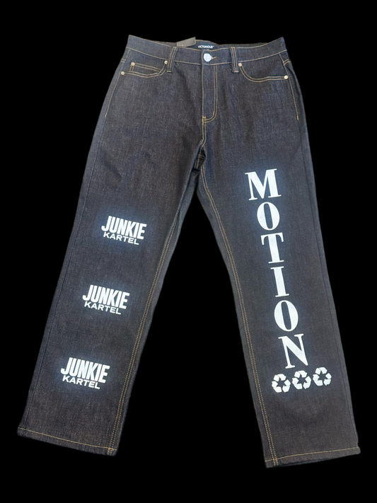 BLACK 501 BAGGY MOTION/JUNKIE KARTEL JEANS