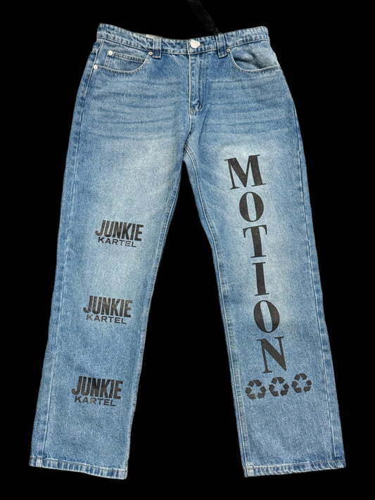 INDIGO 501 BAGGY MOTION/JUNKIE KARTEL JEANS BLACK INK