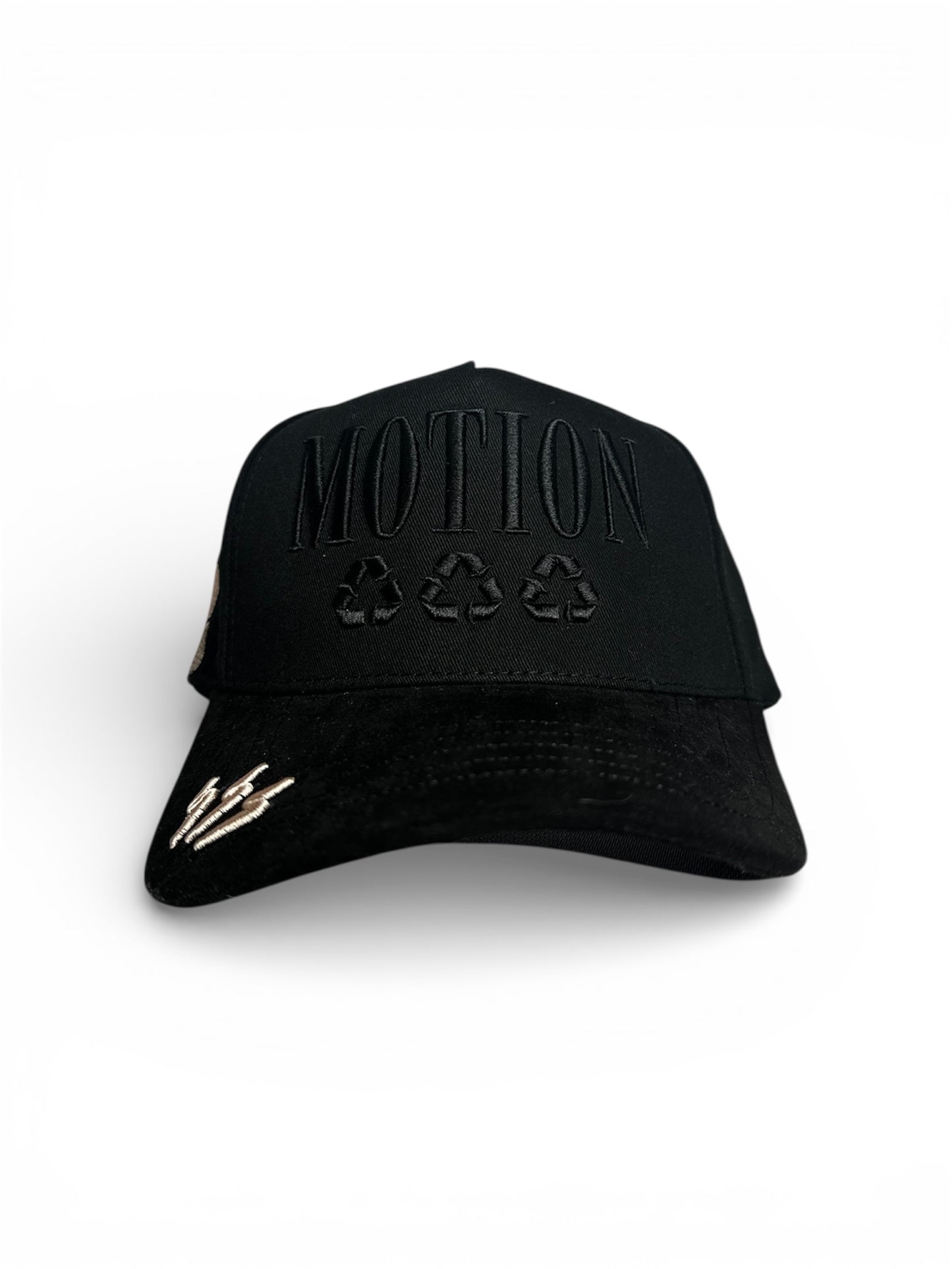 MOTION BLACK SEUDE FLOWER BLK ON BLK