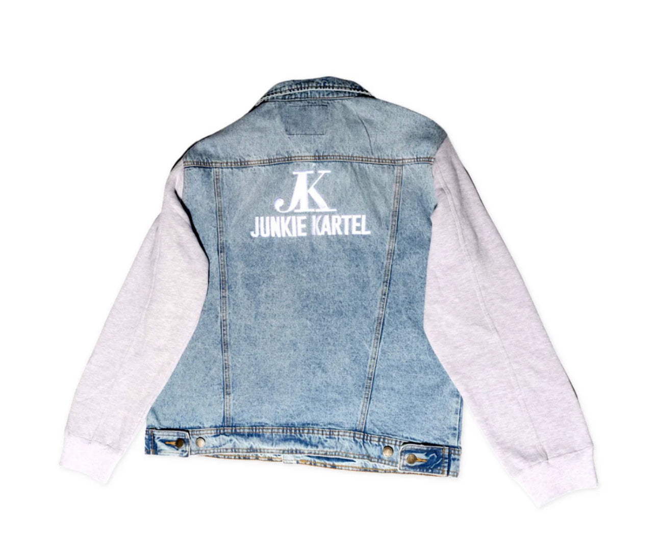 JUNKIE KARTEL 2 TONE JEAN JACKET HOODIE