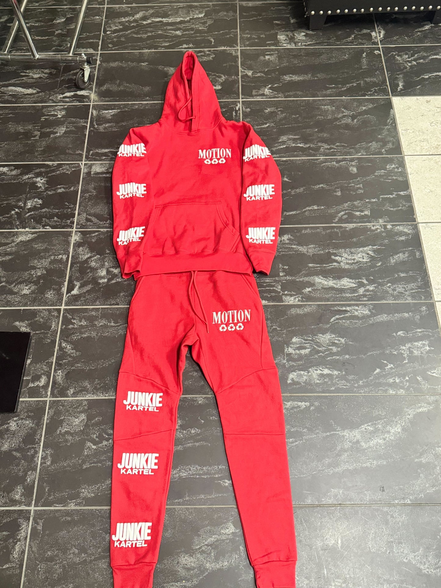 JUNKIE KARTEL MOTION SWEATSUITS RED