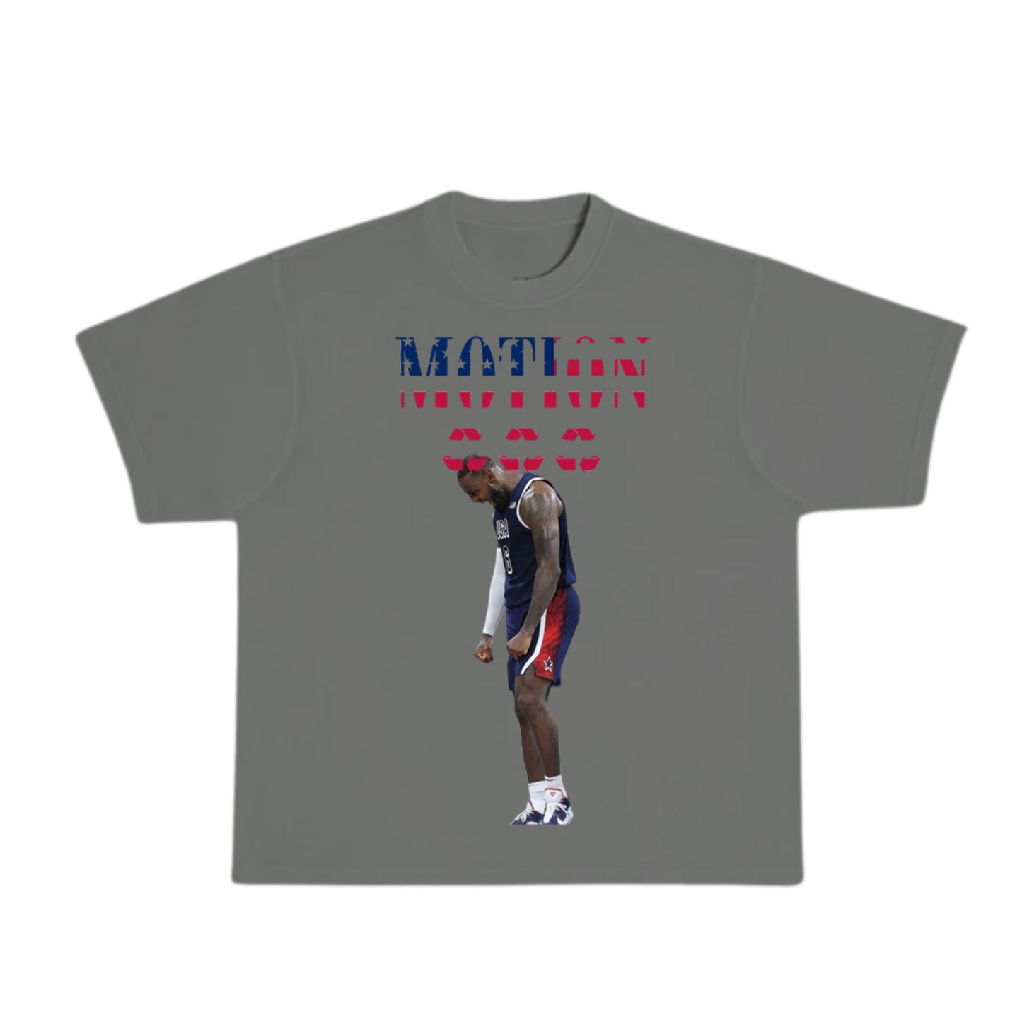 Lebron James Team USA Motion Tshirt Grey